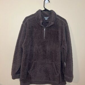 Natural Reflections Men's Fleece Zip-Up Sweater - Brown